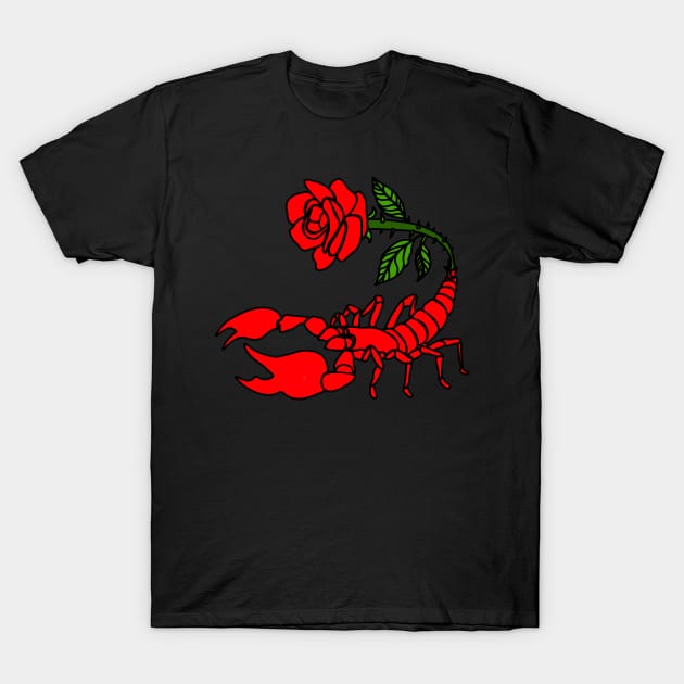 Scorpio rose stinger T-Shirt by PnJ